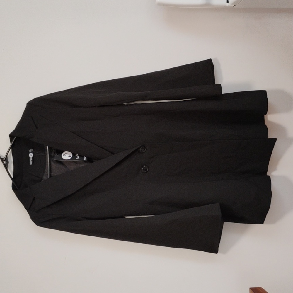 boohoo boutique | Black Bell-Sleeve Dressy Pea Coat | Women's 6 | NWT